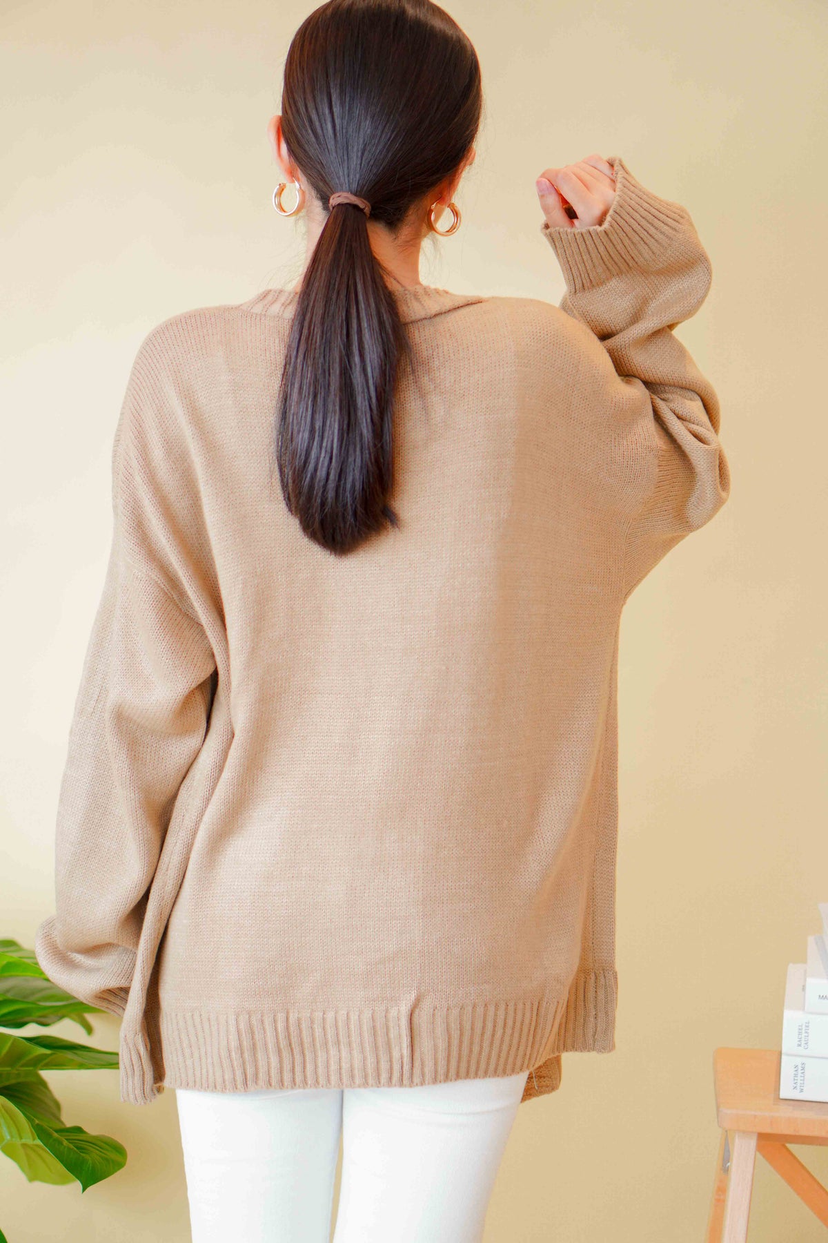 (BACKORDER) White Cloud Cardigan in Khaki