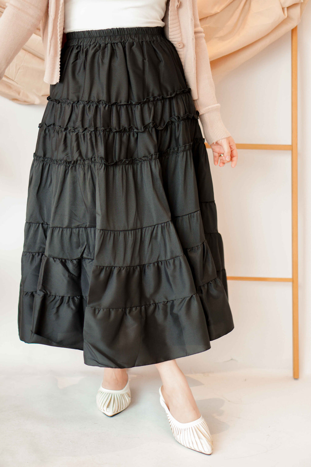 Days Like Sunday Layered Skirt in Black