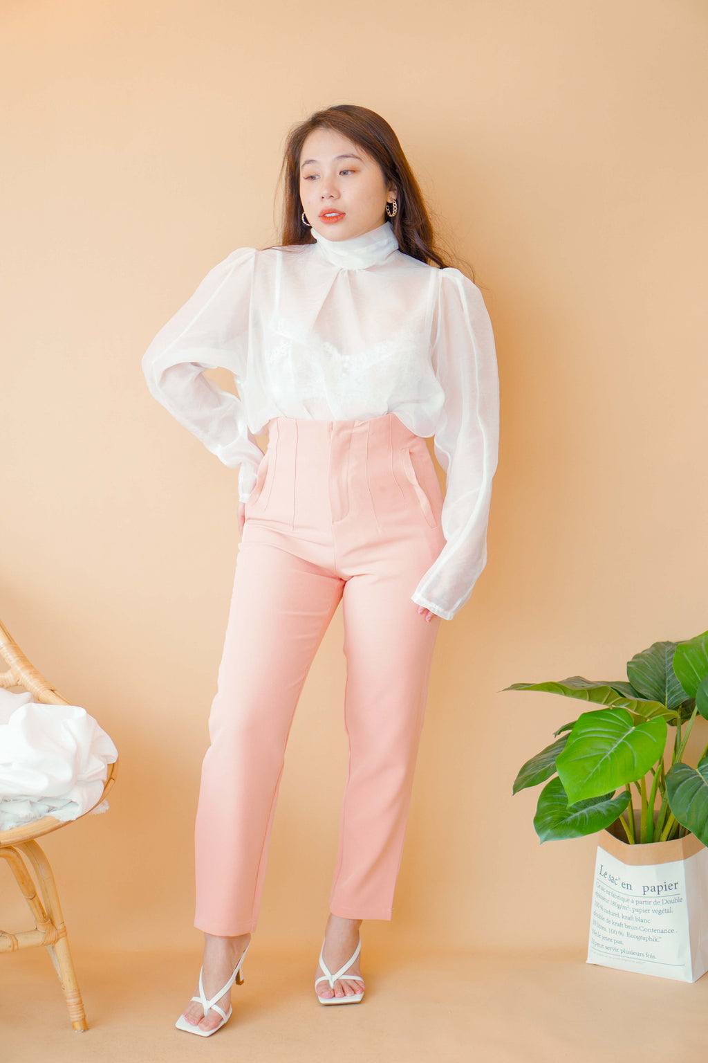 Delphine Pants in Peach