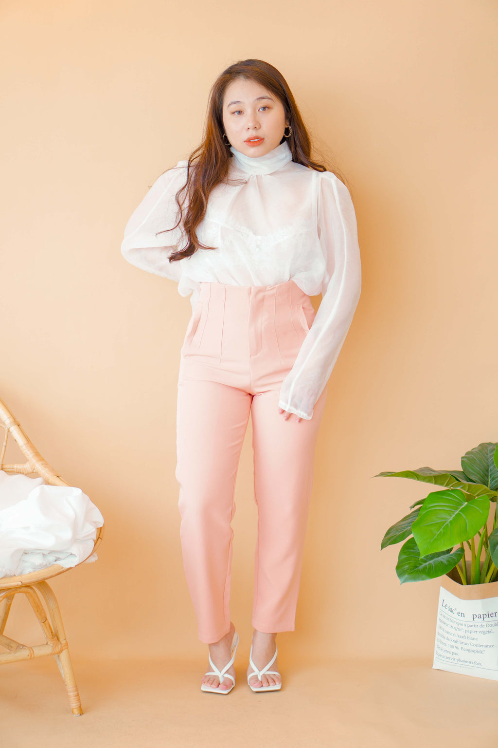 Delphine Pants in Peach