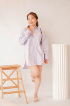 (BACKORDER) Capri Button Down Top in Purple