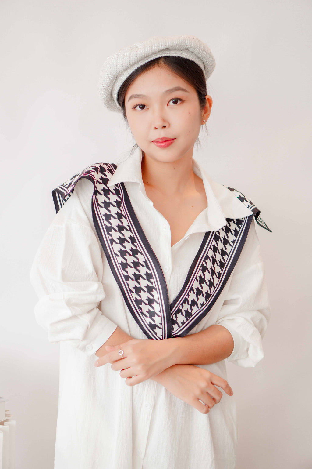 Throwover in Houndstooth