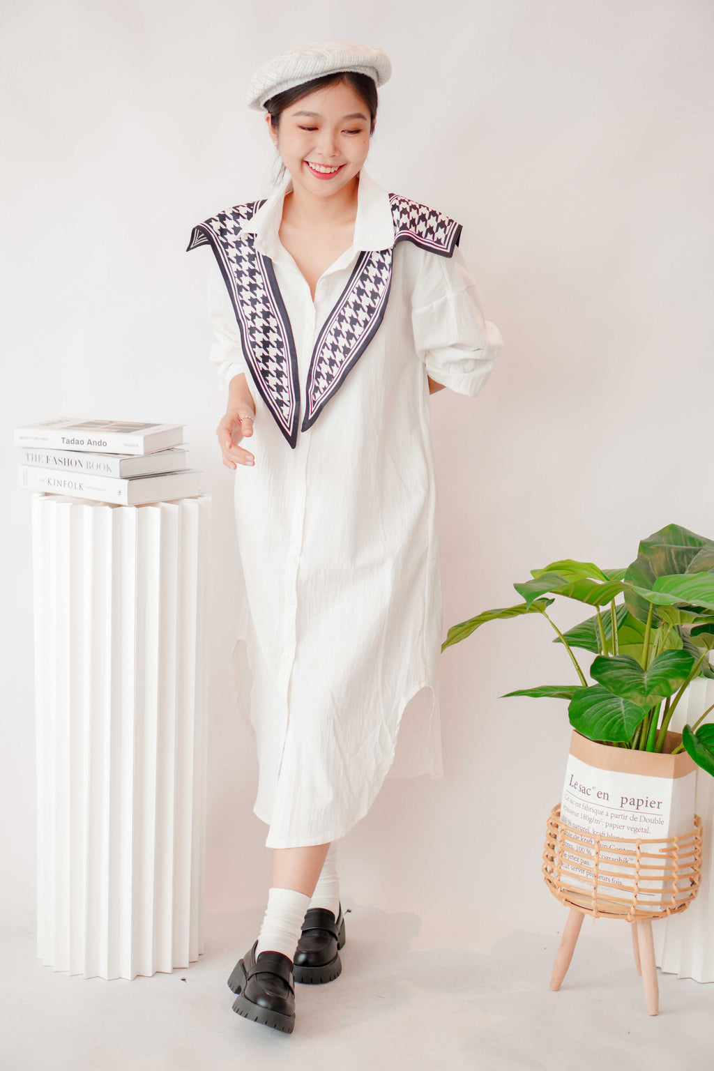 Throwover in Houndstooth
