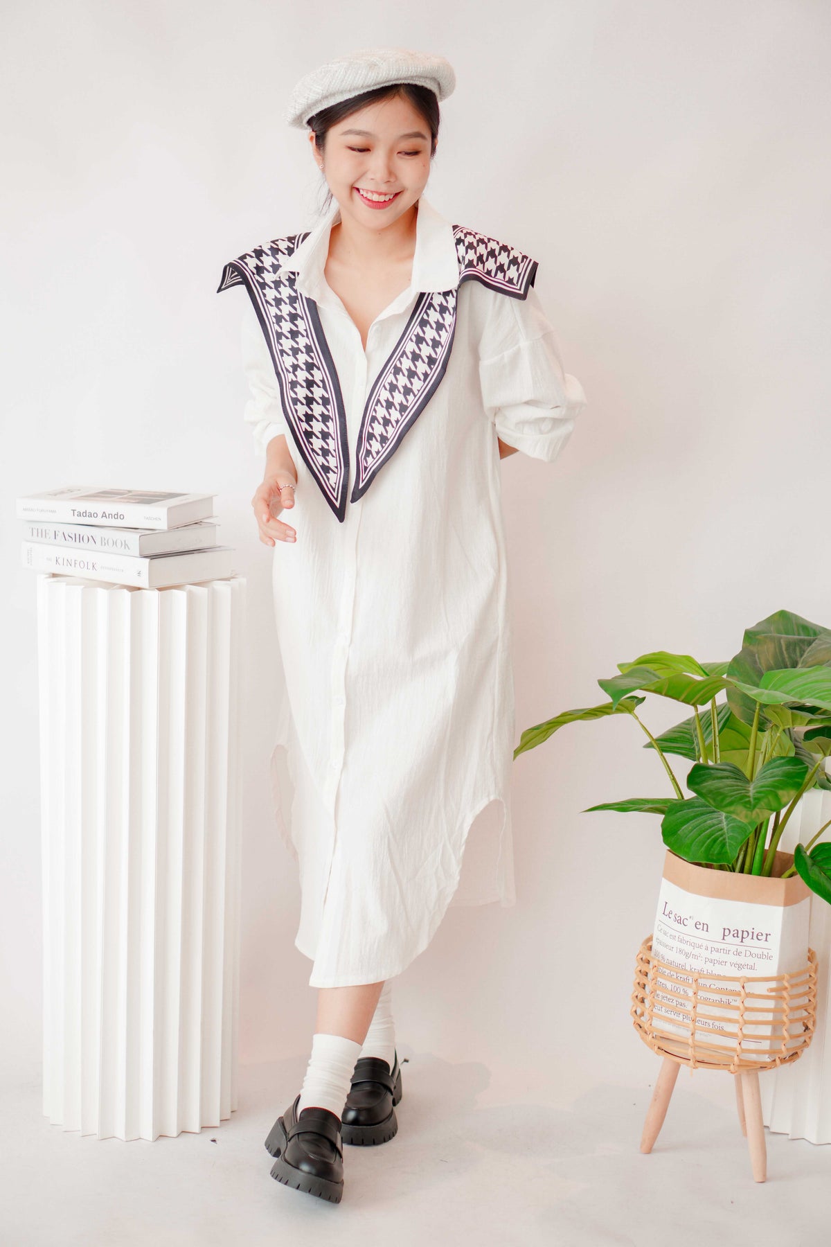Throwover in Houndstooth