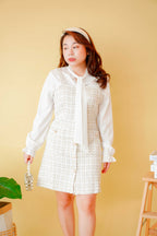 Make It Work Tweed Dress in Beige
