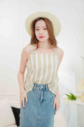 Ha Neul Stripes Linen Top