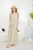 Ha Neul Stripes Linen Top