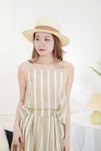 Ha Neul Stripes Linen Top