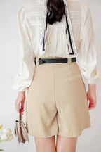 Jin Midi Shorts in Yellow Khaki