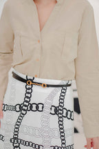 Thin Buckle Belt in Black