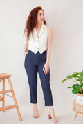 Houston Cropped Pants in Dark Blue