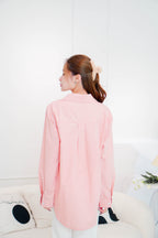 Waldorf Collar Button Down Top in Pink