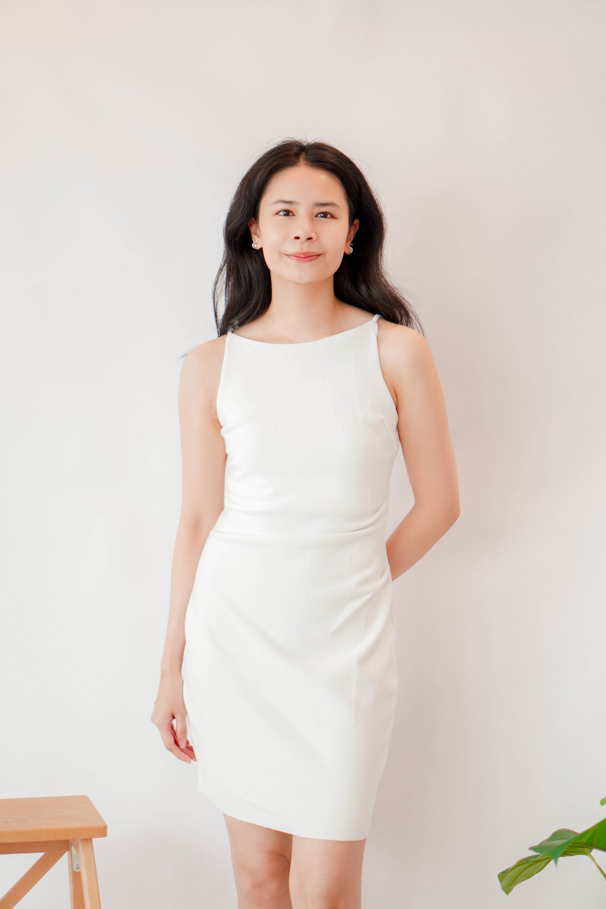 Zeron Bodycon Dress in White