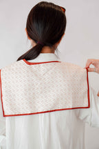 Throwover in Cream with Brown Lining