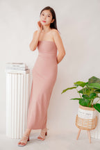 Love Storm Tube Bodycon Maxi Dress in Pink