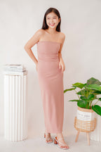 Love Storm Tube Bodycon Maxi Dress in Pink