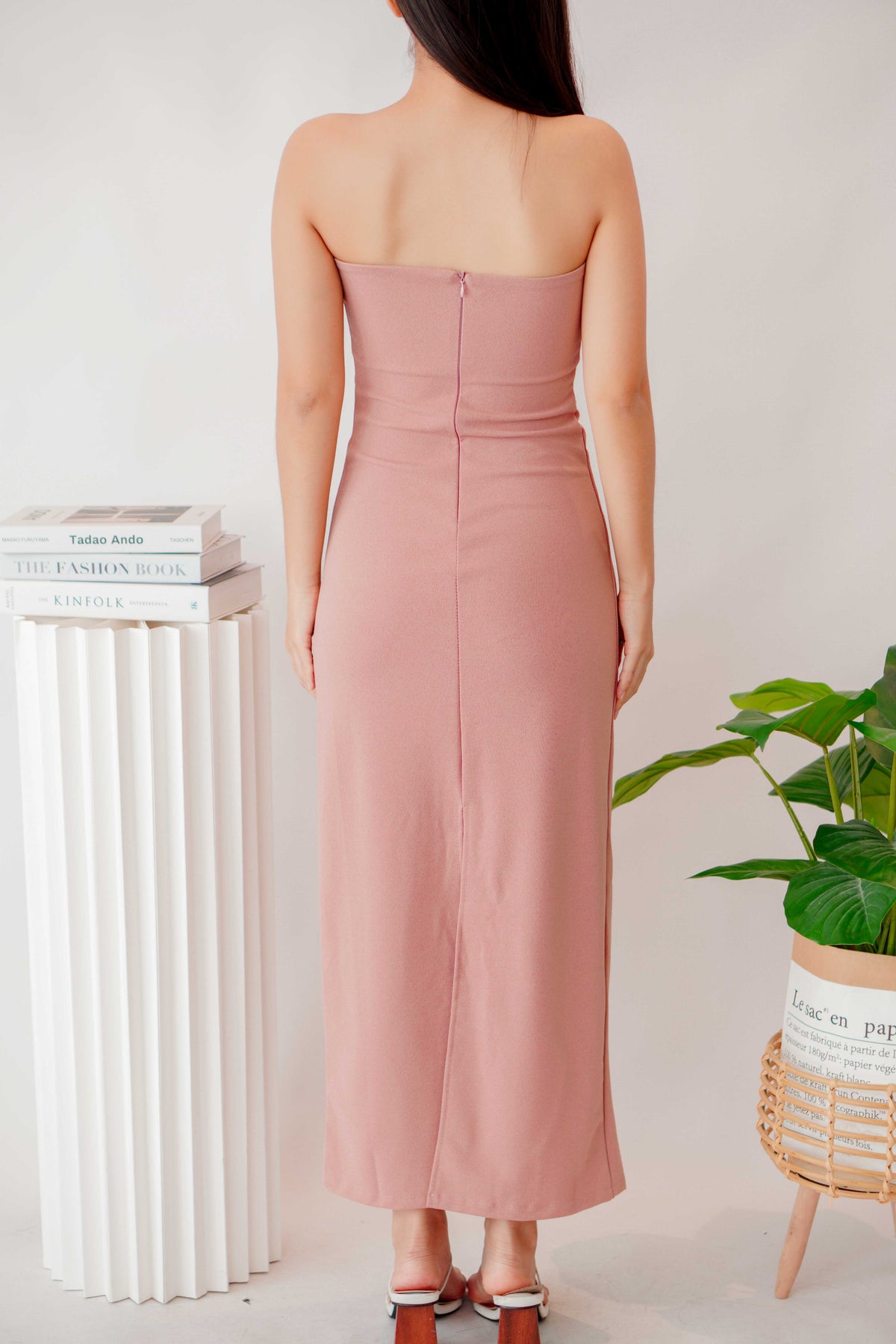Love Storm Tube Bodycon Maxi Dress in Pink