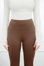 Abbie Bell Bottom Pants in Brown