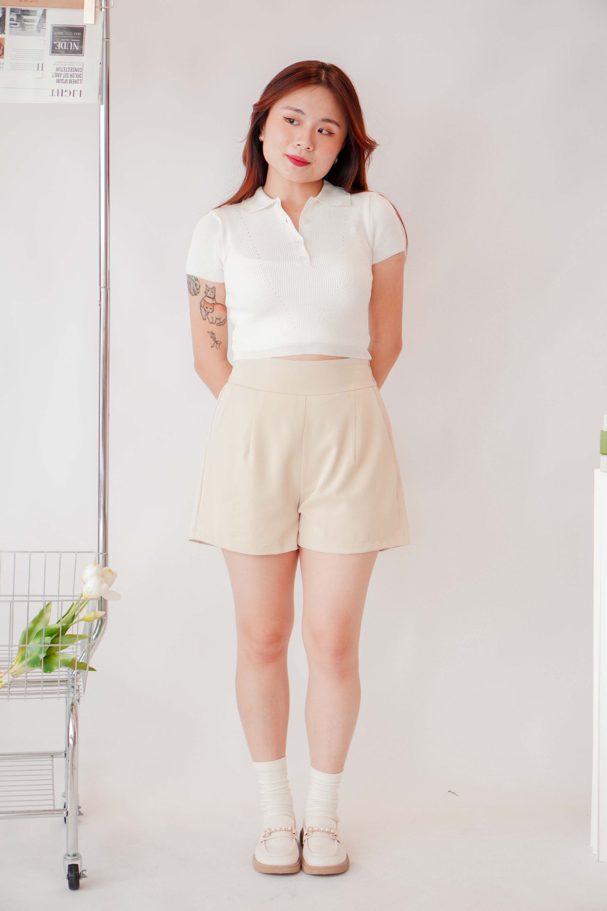 Everyday Shorts by Bash in Beige
