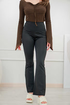 Beron Bell Bottom Pants in Black