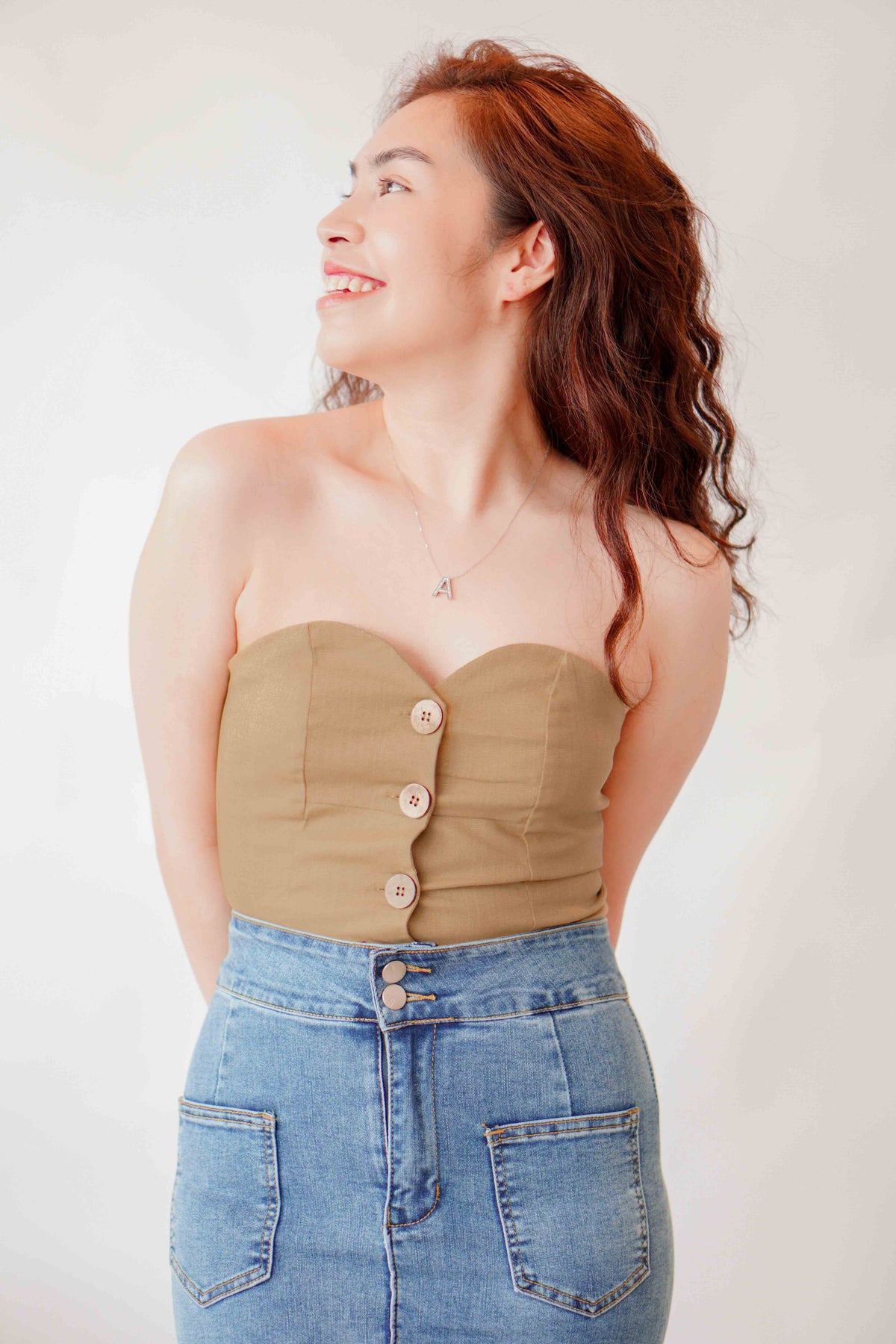 Bermuda Bustier Tube Top in Brown