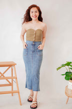 Bermuda Bustier Tube Top in Brown