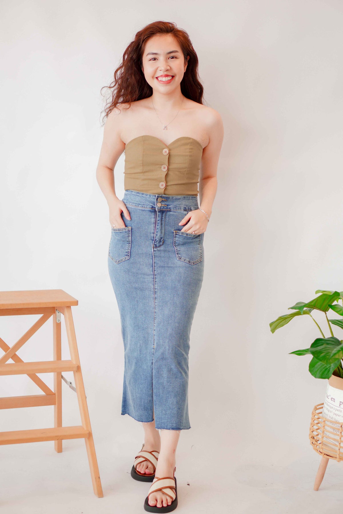 Bermuda Bustier Tube Top in Brown