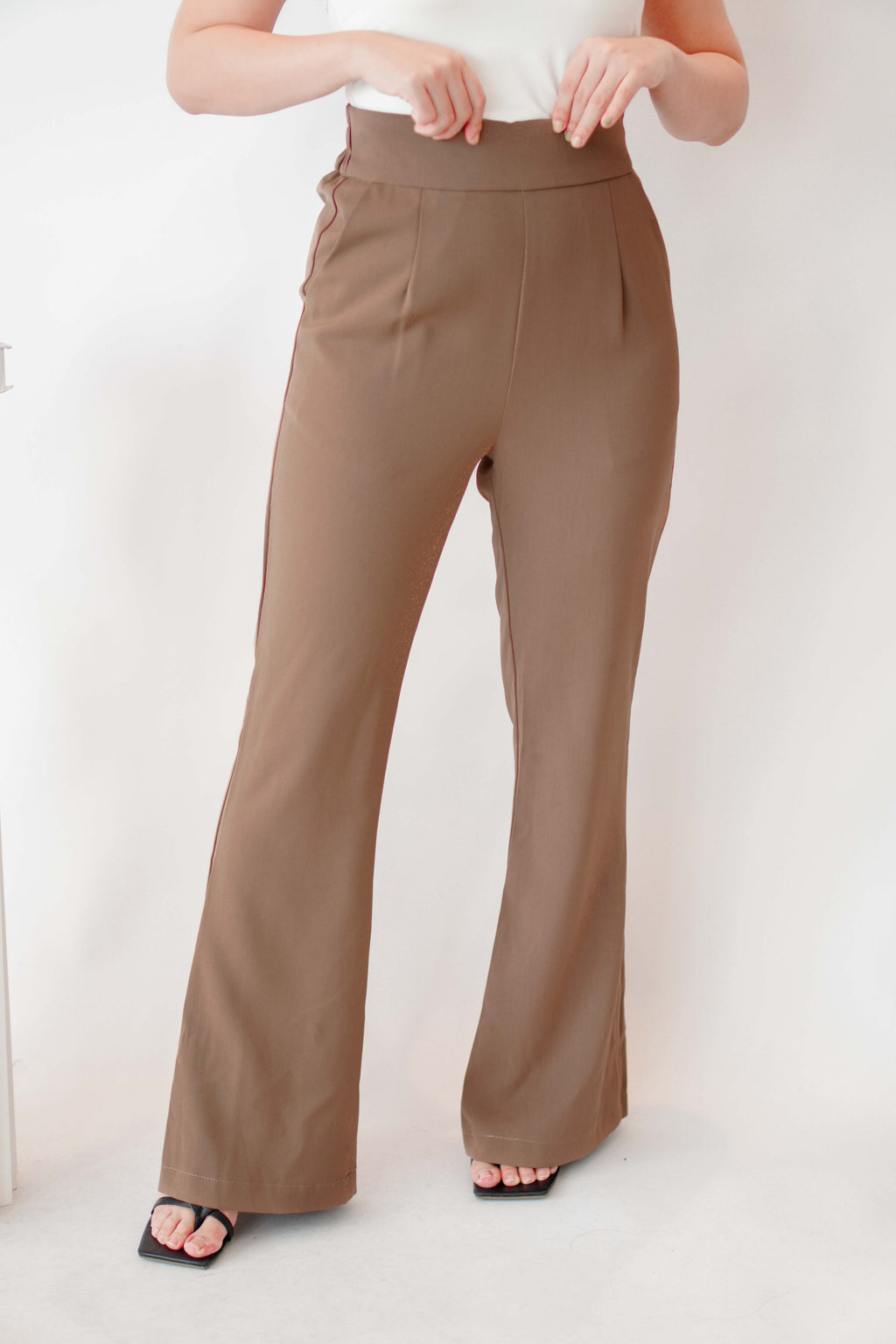 [+10cm] The Staple Pants by Bash in Latte Khaki