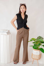 [+10cm] The Staple Pants by Bash in Latte Khaki