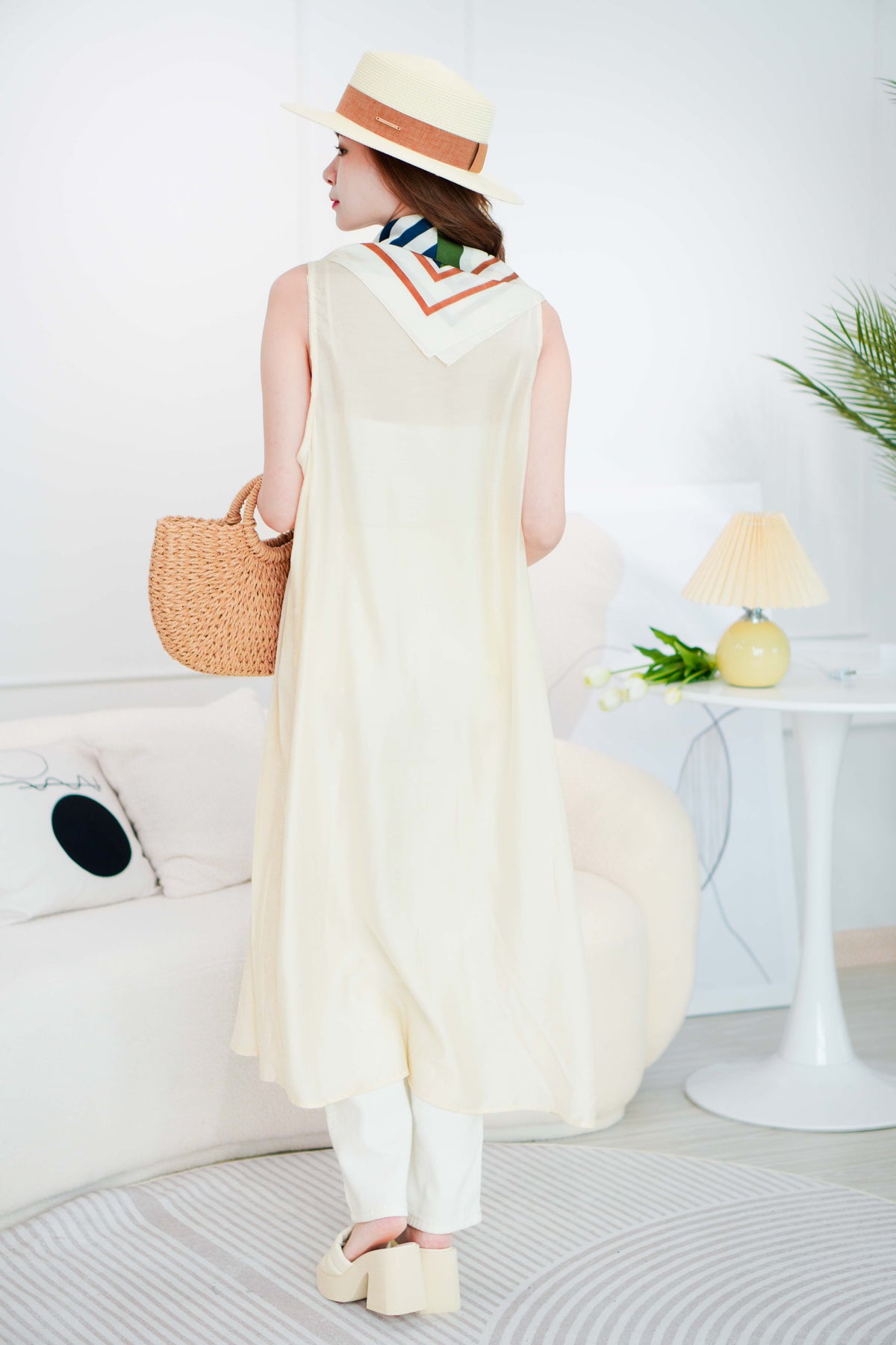 Bohemia Oversized Dress Top in Cream