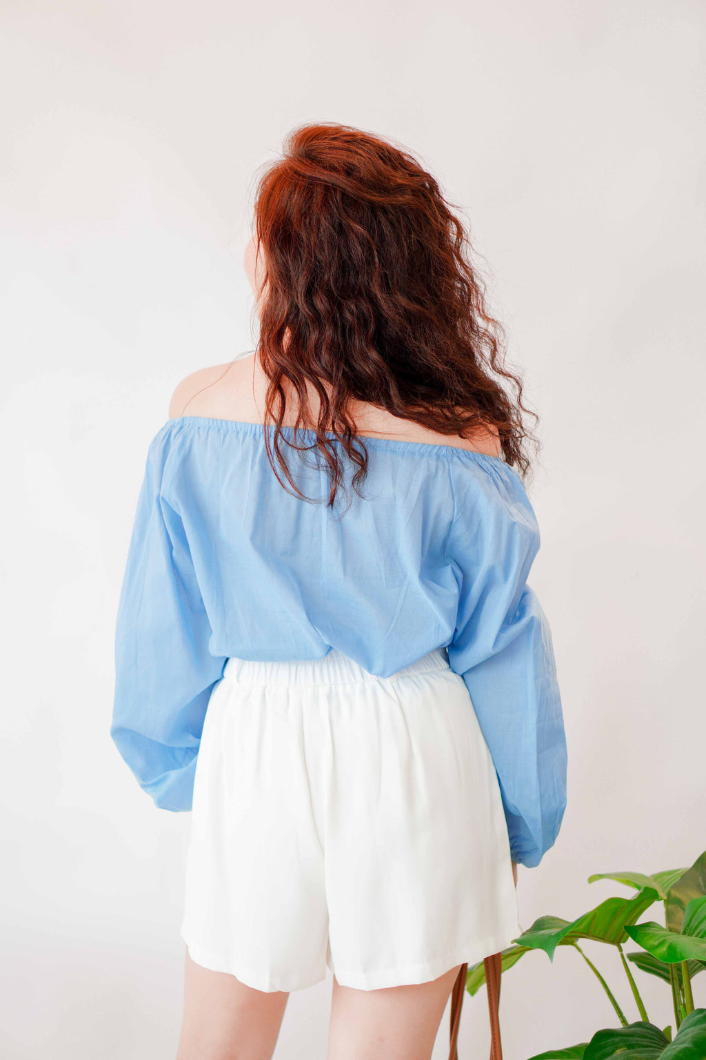 Between the Sea Off Shoulder Top in Blue