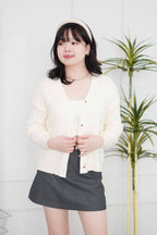 Yuna Knit Cardigan in Cream