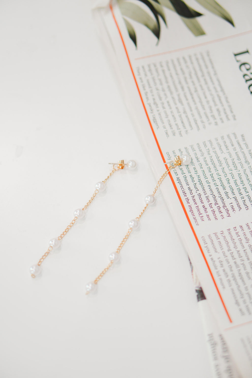 Pearl Long Earrings