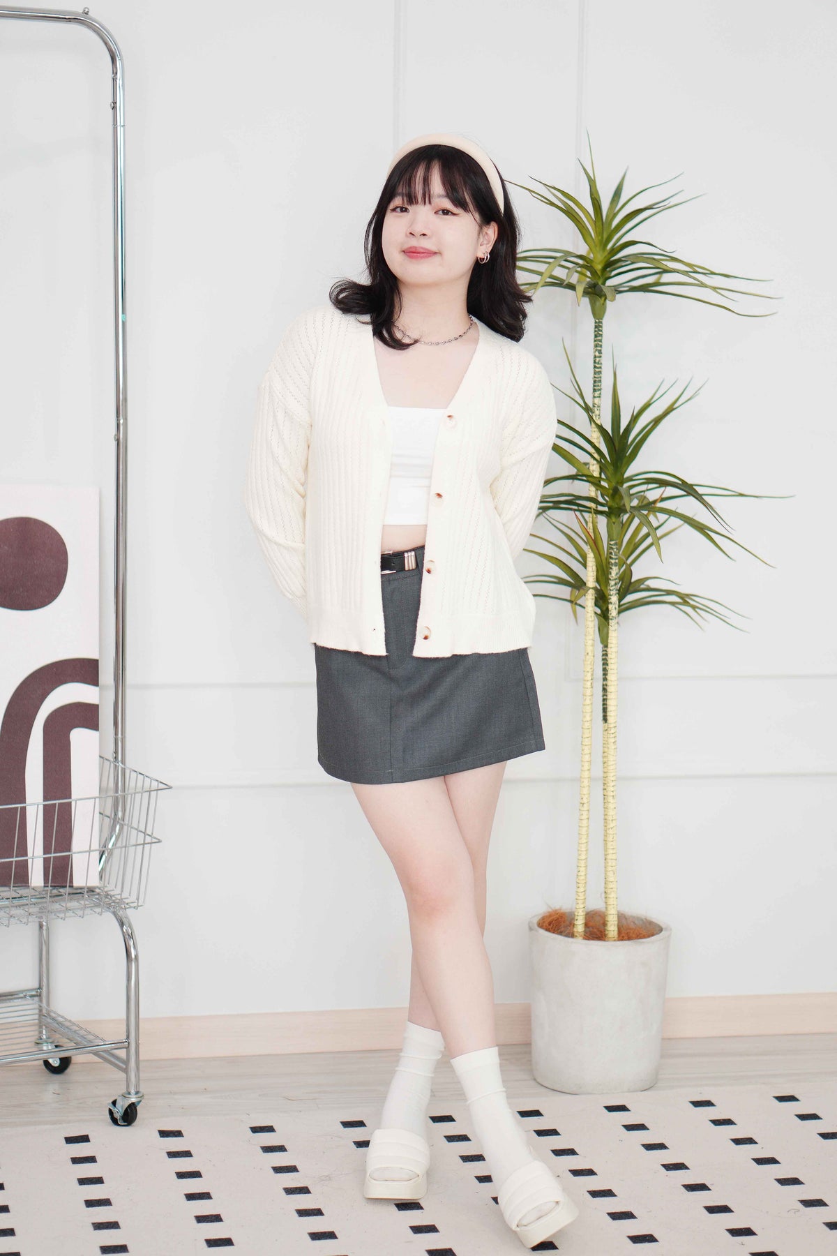 Yuna Knit Cardigan in Cream