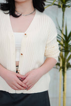 Yuna Knit Cardigan in Cream