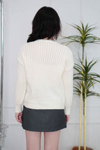 Yuna Knit Cardigan in Cream