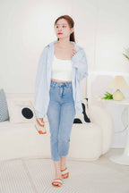 Anderson Cropped Jeans in Blue