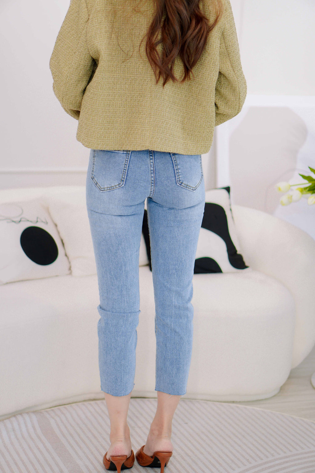 Anderson Cropped Jeans in Blue