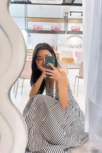 Celavie Thin Stripes Tube Maxi Dress