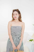 Celavie Thin Stripes Tube Maxi Dress
