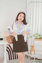 Modest Moment Skirt in Brown