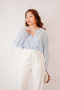 (BACKORDER) Maiden Love Long Sleeve Top in Blue