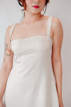 (BACKORDER) Sharnelle Square Neck Dress in Light Champagne