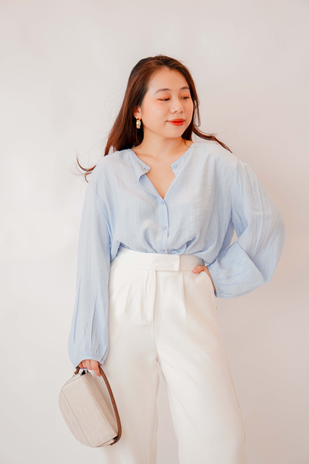 (BACKORDER) Maiden Love Long Sleeve Top in Blue