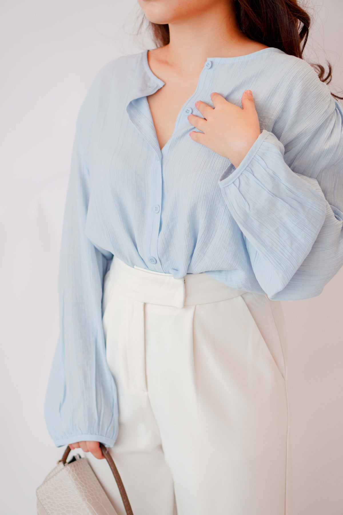 (BACKORDER) Maiden Love Long Sleeve Top in Blue