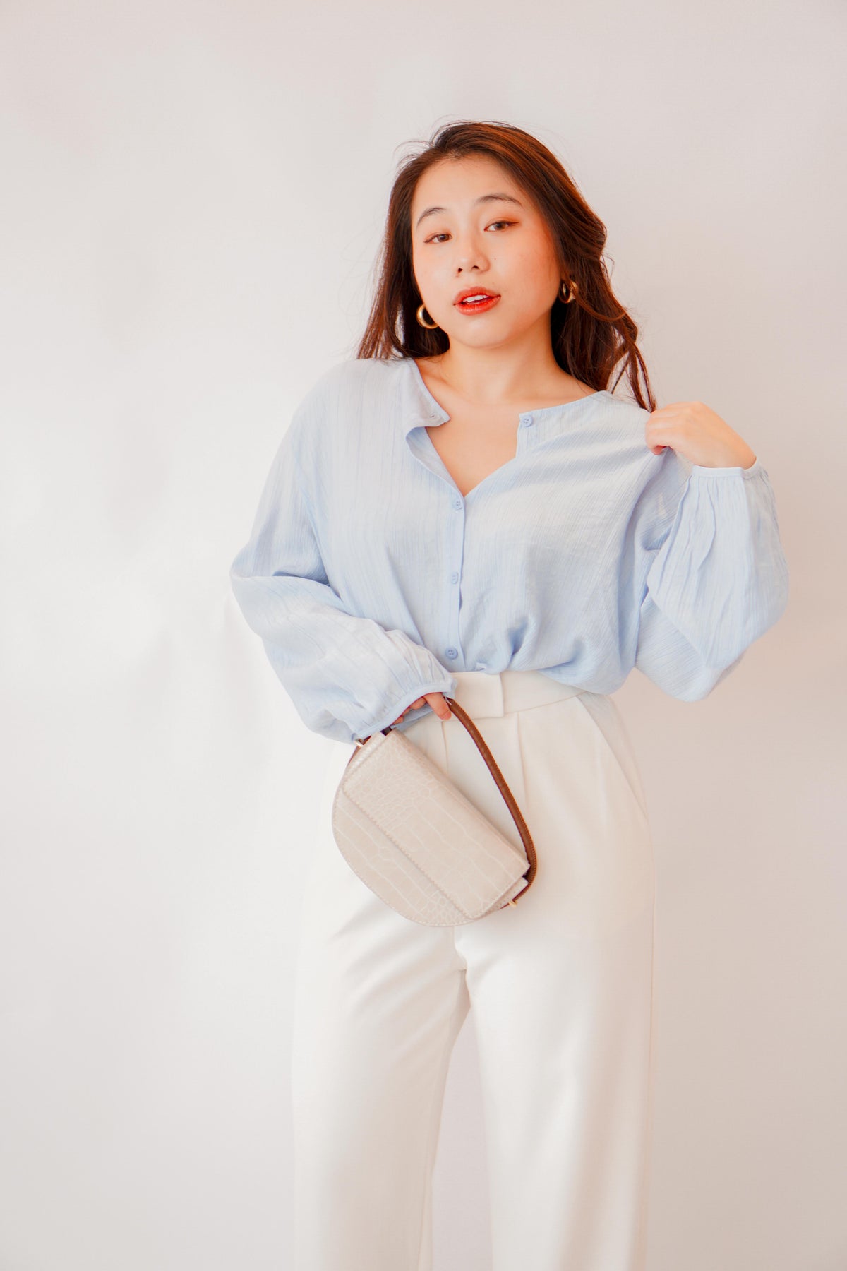 (BACKORDER) Maiden Love Long Sleeve Top in Blue