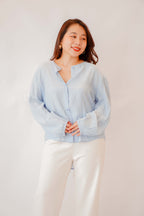 (BACKORDER) Maiden Love Long Sleeve Top in Blue