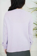 (BACKORDER) Yuna Knit Cardigan in Purple