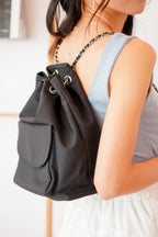 Nylon Bagpack in Black