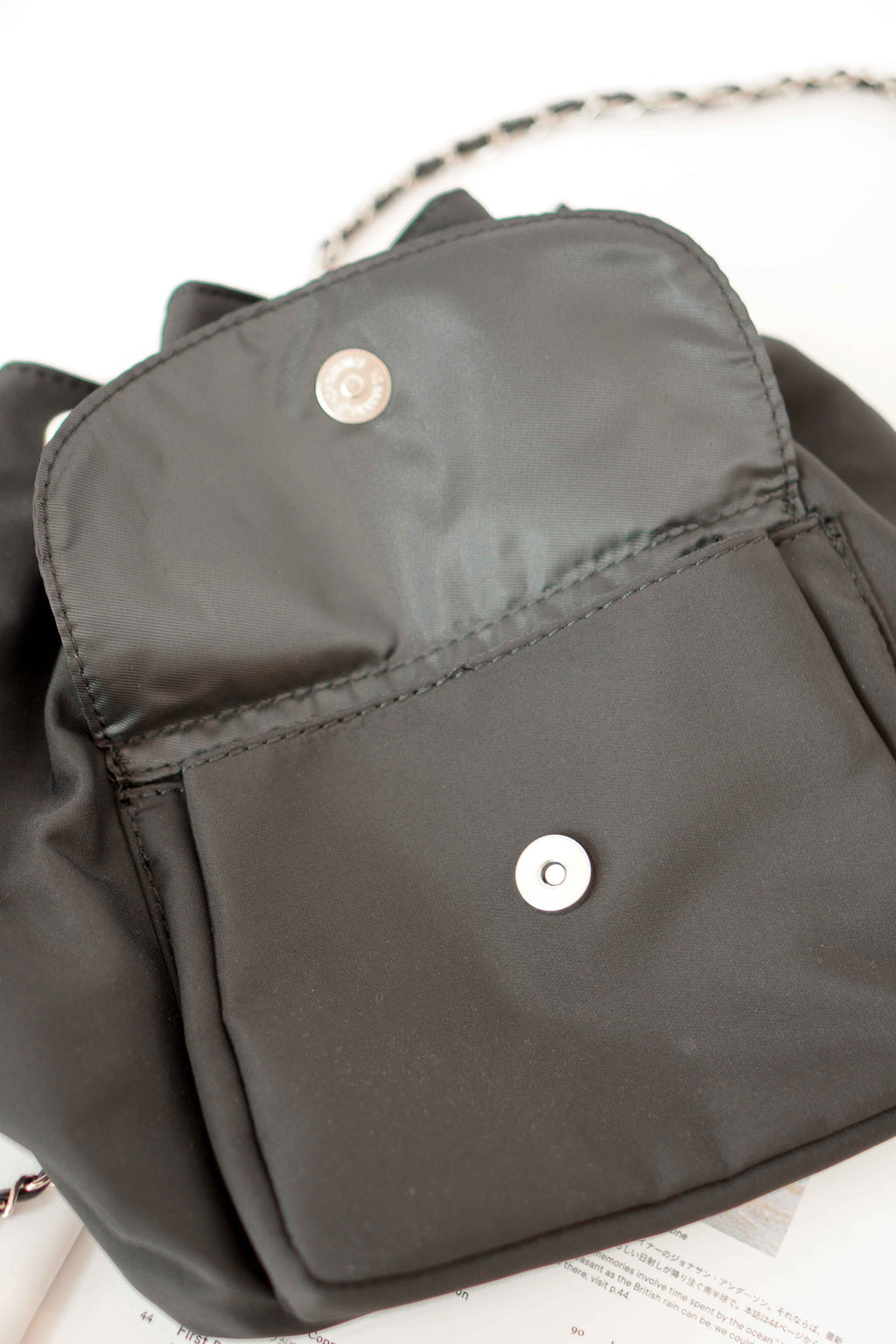 Nylon Bagpack in Black